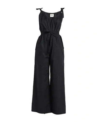 Semicouture Woman Jumpsuit Black Size 6 Cotton