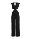 Semicouture Woman Jumpsuit Black Size 8 Acetate, Silk
