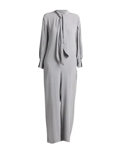 Semicouture Woman Jumpsuit Grey Size 2 Acetate, Silk In Gray