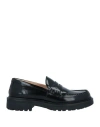 Semicouture Woman Loafers Black Size 8 Leather