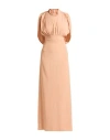 Semicouture Woman Maxi Dress Apricot Size 4 Acetate, Silk