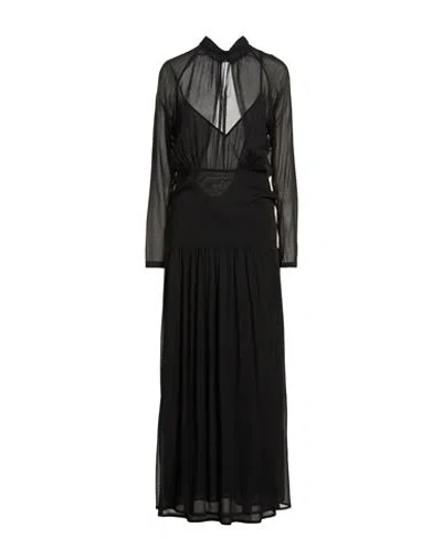 Semicouture Woman Maxi Dress Black Size 10 Acetate, Silk