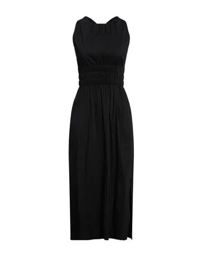 Semicouture Woman Maxi Dress Black Size 10 Cotton, Polyamide, Elastane