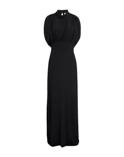 Semicouture Woman Maxi Dress Black Size 8 Acetate, Silk