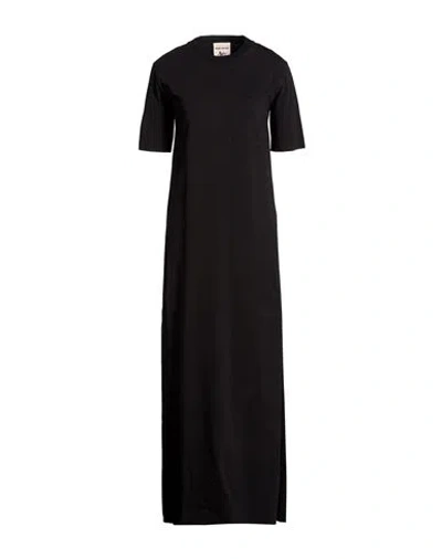 Semicouture Woman Maxi Dress Black Size Xs Cotton