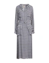 Semicouture Woman Maxi Dress Blue Size 4 Viscose In Blue