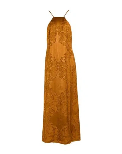 Semicouture Woman Maxi Dress Brown Size 6 Viscose