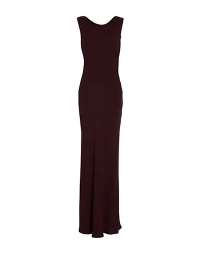 Semicouture Woman Maxi Dress Dark Brown Size 8 Viscose, Elastane