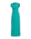 Semicouture Woman Maxi Dress Green Size 8 Acetate, Silk