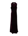 Semicouture Woman Maxi Dress Deep Purple Size 10 Viscose, Polyamide
