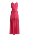 Semicouture Woman Maxi Dress Fuchsia Size 10 Acetate, Silk In Pink