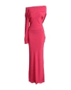 Semicouture Woman Maxi Dress Fuchsia Size 8 Acetate, Silk In Pink