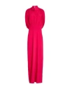 Semicouture Woman Maxi Dress Garnet Size 8 Acetate, Silk In Red