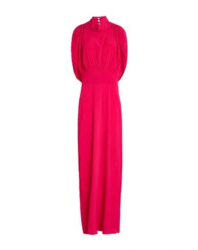 Semicouture Woman Maxi Dress Garnet Size 8 Acetate, Silk In Red