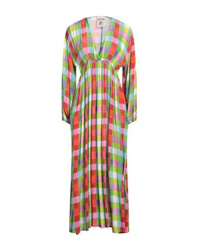 Semicouture Woman Maxi Dress Green Size 8 Viscose
