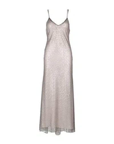Semicouture Sequin-embellished Maxi Dress In Grey