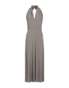 Semicouture Woman Maxi Dress Grey Size 8 Acetate, Silk