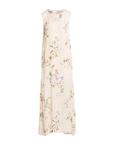 Semicouture Woman Maxi Dress Ivory Size 6 Viscose In Multi