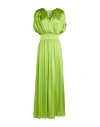 Semicouture Woman Maxi Dress Lime Green Size 6 Acetate, Silk
