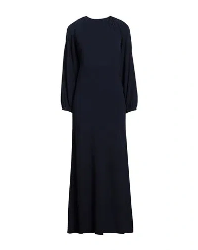 Semicouture Woman Maxi Dress Midnight Blue Size 2 Acetate, Silk