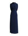 Semicouture Woman Maxi Dress Midnight Blue Size 10 Acetate, Silk