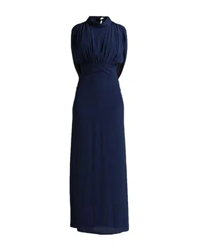 Semicouture Woman Maxi Dress Midnight Blue Size 8 Acetate, Silk