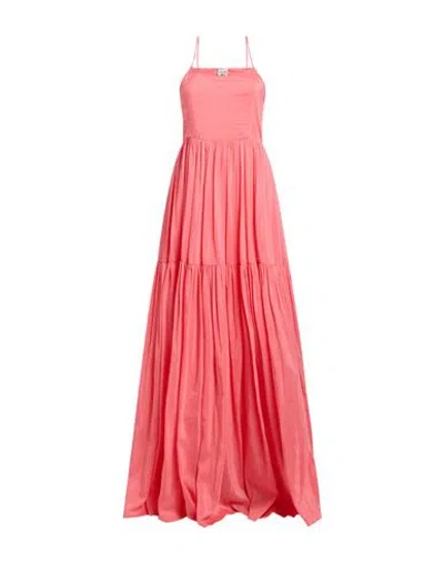 Semicouture Woman Maxi Dress Pink Size 2 Cotton, Silk