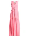 Semicouture Woman Maxi Dress Pink Size 4 Acetate, Silk