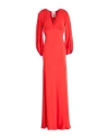 Semicouture Woman Maxi Dress Red Size 6 Acetate, Silk