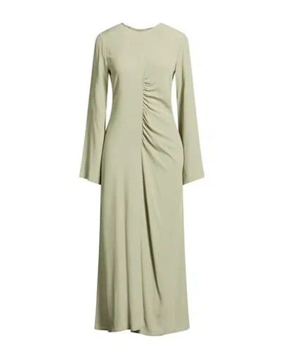 Semicouture Woman Maxi Dress Sage Green Size 6 Acetate, Silk