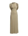Semicouture Woman Maxi Dress Sage Green Size 4 Acetate, Silk