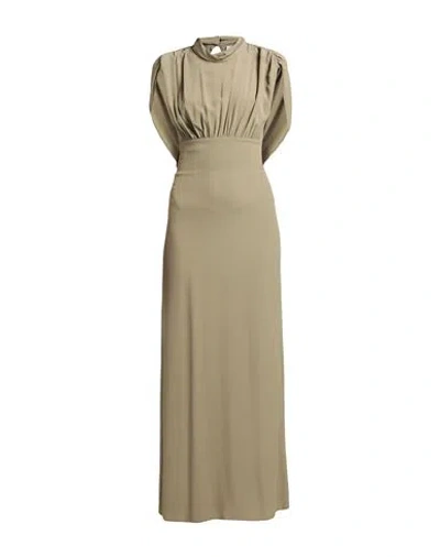 Semicouture Woman Maxi Dress Sage Green Size 4 Acetate, Silk