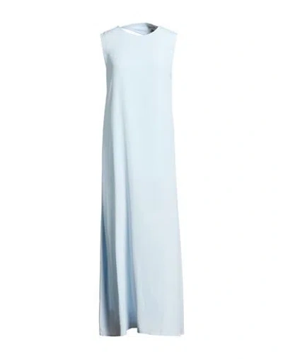 Semicouture Woman Maxi Dress Sky Blue Size 8 Acetate, Silk