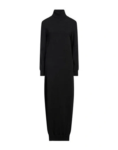 Semicouture Woman Maxi Dress Steel Grey Size S Virgin Wool, Cashmere