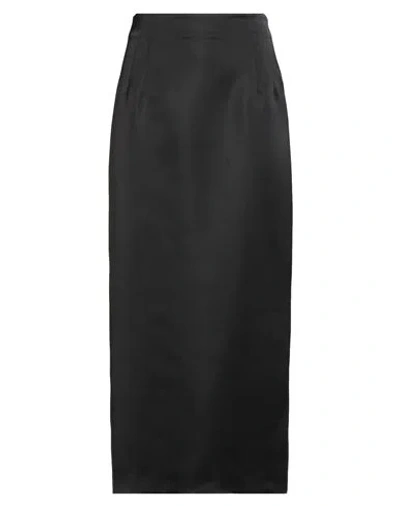 Semicouture Woman Maxi Skirt Black Size 6 Polyester