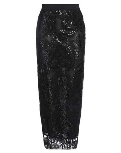 Semicouture Woman Maxi Skirt Black Size 8 Polyester