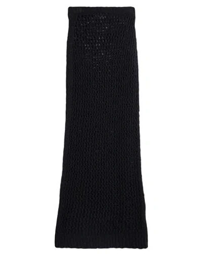 Semicouture Woman Maxi Skirt Black Size S Wool, Polyamide