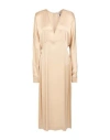 Semicouture Woman Midi Dress Beige Size 10 Acetate, Silk In Pink