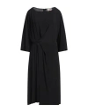 Semicouture Woman Midi Dress Black Size 10 Acetate, Silk