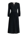 Semicouture Woman Midi Dress Black Size 10 Acetate, Silk In Black