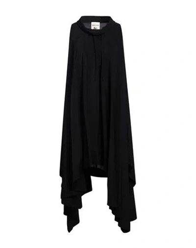 Semicouture Woman Midi Dress Black Size 8 Acetate, Silk
