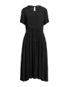 Semicouture Woman Midi Dress Black Size 6 Acetate, Silk