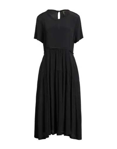 Semicouture Woman Midi Dress Black Size 6 Acetate, Silk