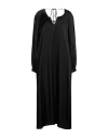 Semicouture Woman Midi Dress Black Size 4 Acetate, Silk