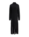 Semicouture Woman Midi Dress Black Size L Polyamide, Wool, Viscose, Cashmere