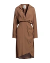 Semicouture Woman Midi Dress Brown Size 6 Acetate, Silk