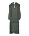 Semicouture Midi Dresses In Green
