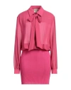 Semicouture Woman Midi Dress Fuchsia Size M Virgin Wool, Silk, Acetate In Pink