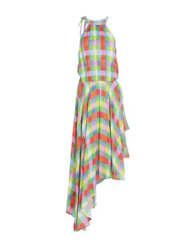 Semicouture Woman Midi Dress Green Size 6 Viscose