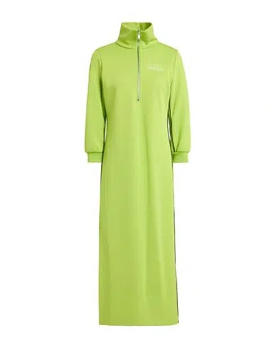 Semicouture Woman Midi Dress Lime Green Size M Polyester, Cotton, Elastane